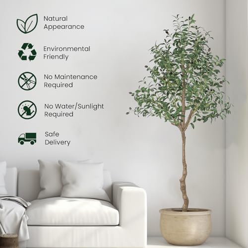ANTING 6FT Artificial Olive Tree 2 Pack
