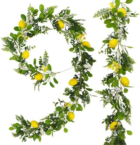 Firlar 2 Pcs Artificial Lemon Garland Vines 787 Inch