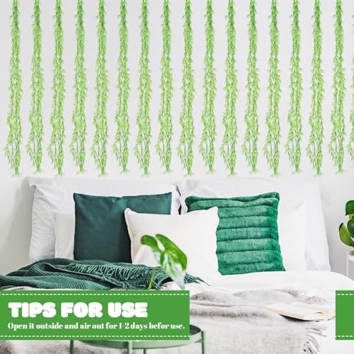 Riceshoot Artificial Weeping Willow Garland 24 Pcs