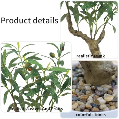Small Artificial Olive Tree 20 Inch Table Top Decor