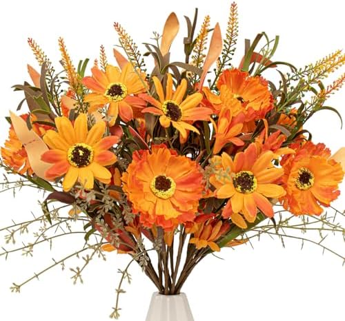 VioletEverGarden 12 Pack Artificial Fall Flowers