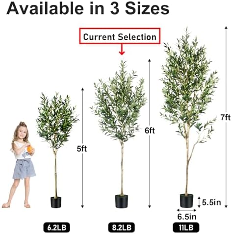 6FT Olive Tree Artificial Indoor Decor