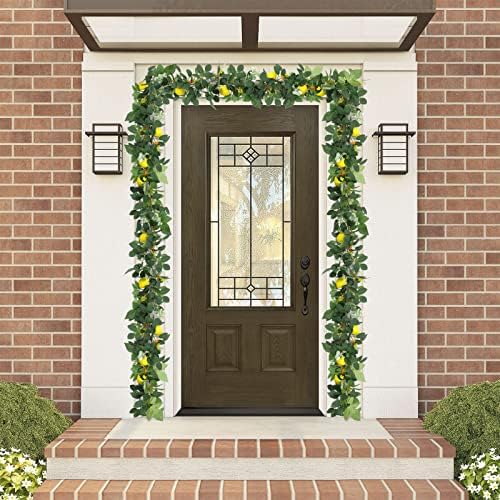 UArtlines 4Pcs Artificial Lemon Garland Decorations
