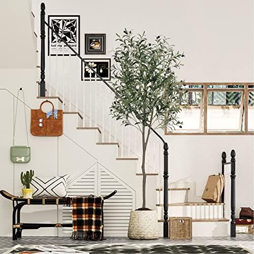 VIAGDO 6ft Artificial Olive Tree with Planter Decor