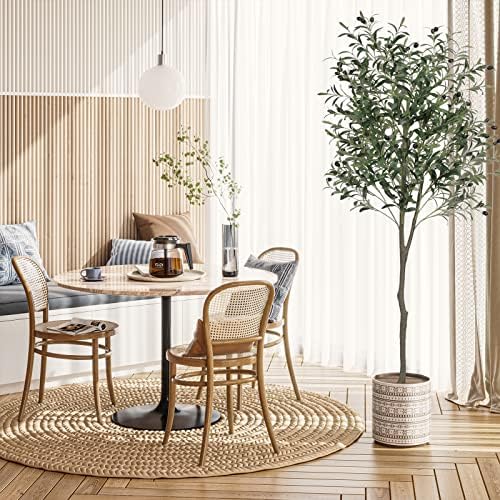 VIAGDO 6ft Artificial Olive Tree with Planter Decor