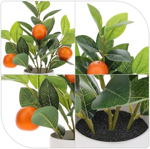 Woration Artificial Orange Tree 145 Inch Bonsai Pot