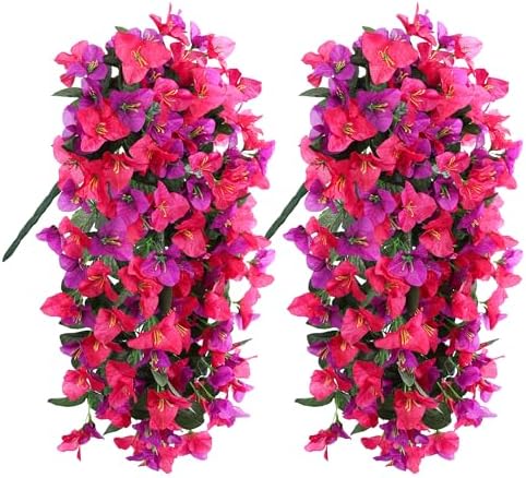 HyeFlora Bougainvillea Artificial Hanging Flowers 2pcs