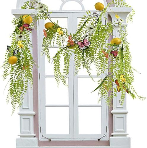 belupai Artificial Lemon Vine Garland 69in