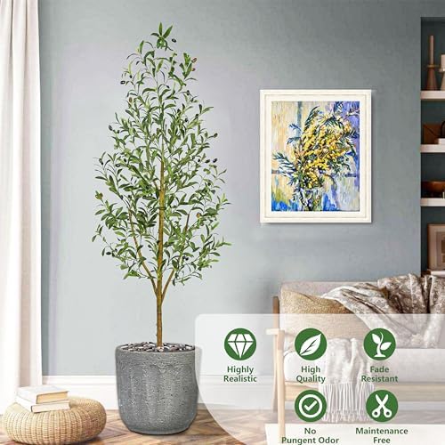 Artificial Olive Tree with White Planter Home Decor