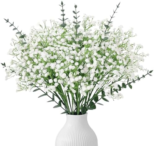 DomeStar 20PCS Mixed Babys Breath Eucalyptus Stems Decor