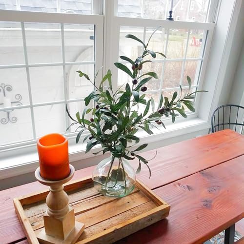 5 Pack Artificial Olive Branches for Vase Decoration