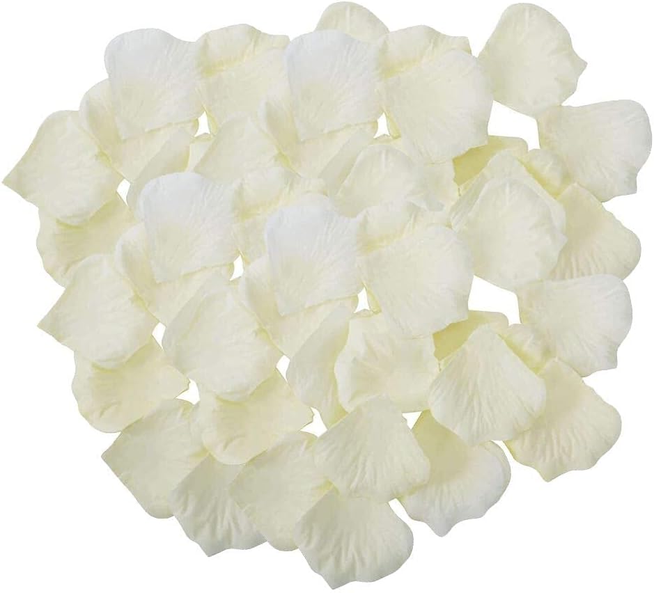 Rose Petals Ivory 1200pcs Artificial Silk Flower Petals for Wedding Centerpieces