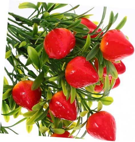 Generic Artificial Strawberry Flower Stem Decor