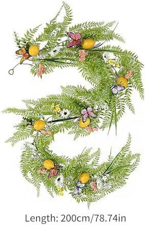 belupai Artificial Lemon Vine Garland 69in