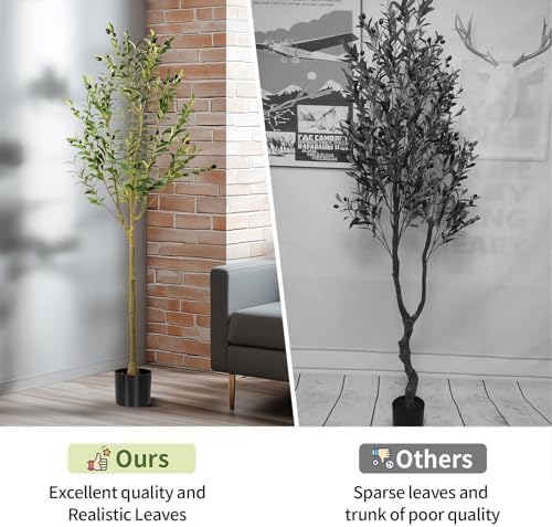 Hylmiip 5FT Artificial Olive Tree for Home Office Decor
