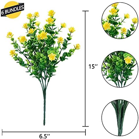 GREENRAIN Artificial Grass for Outdoor Decoration 6 Bundles