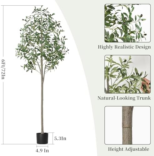 Freyalife Artificial Olive Tree 6FT Indoor Decor