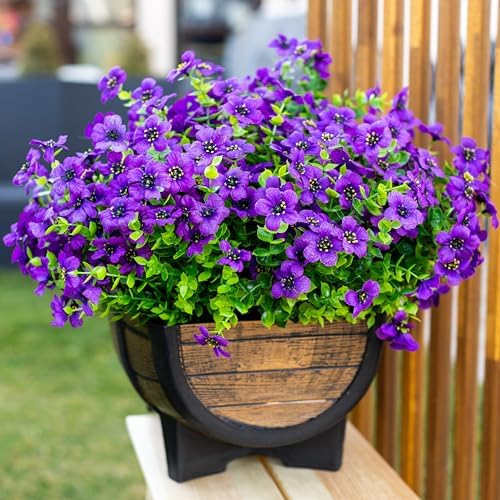 AXYLEX Artificial Flowers for Outdoor Decor Purple