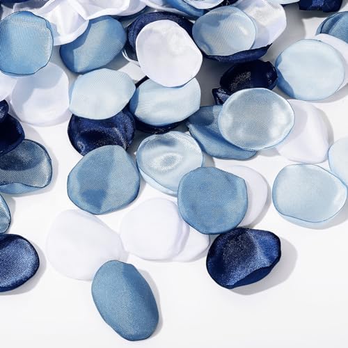 600Pcs Artificial Silk Rose Petals Dusty Blue Wedding Decor