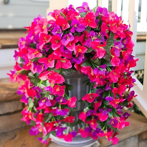 HyeFlora Bougainvillea Artificial Hanging Flowers 2pcs
