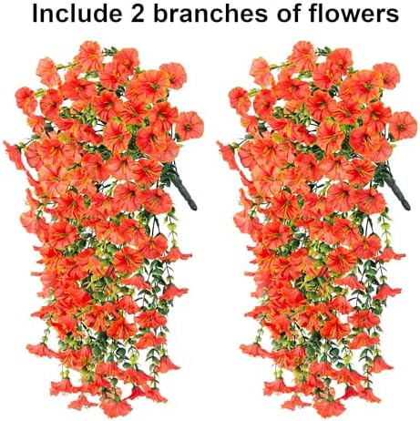Ivydale Artificial Hanging Flowers with Eucalyptus and Petunias