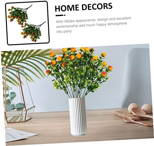 Cabilock 2pcs Vivid Artificial Fruit Branches for Home Decor