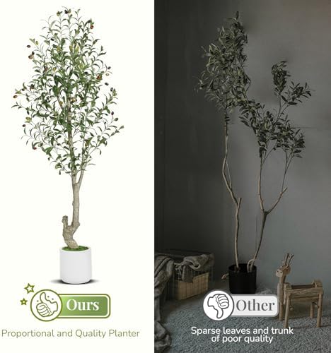 5ft Artificial Olive Tree with 72 Fruits and 864 Leaves 2 Pack