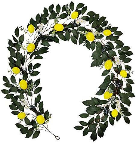 GWOKWAI 65 Ft Artificial Lemon Garland for Home Decor
