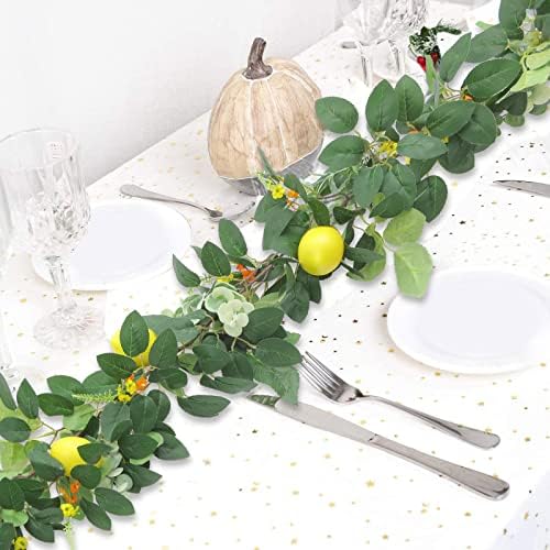 UArtlines 4Pcs Artificial Lemon Garland Decorations