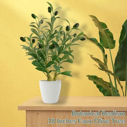 Realistic 18 Tall Artificial Olive Tree with Fruits