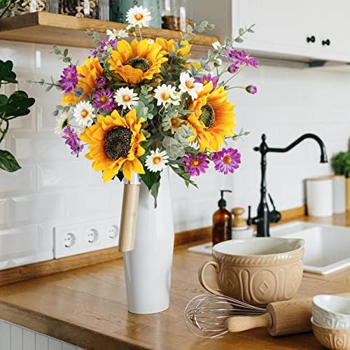 CEWOR Artificial Sunflowers Bouquet for Wedding and Home Decor