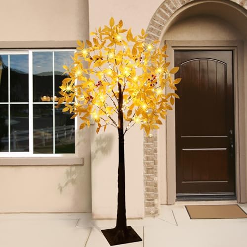 5FT Lighted Artificial Maple Tree with 105 LED Lights