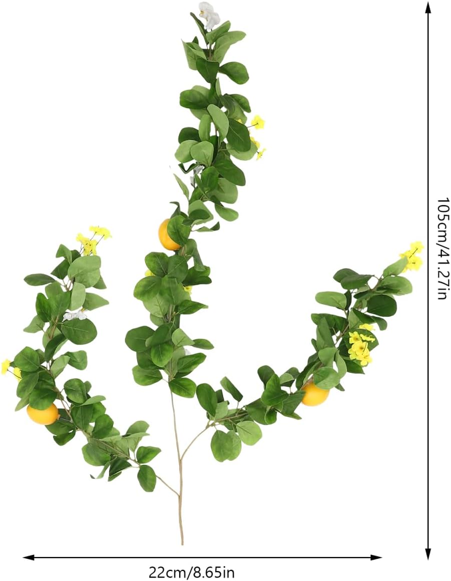 Faux Lemon Garland Artificial Plant Hanging Decor Summer Decor