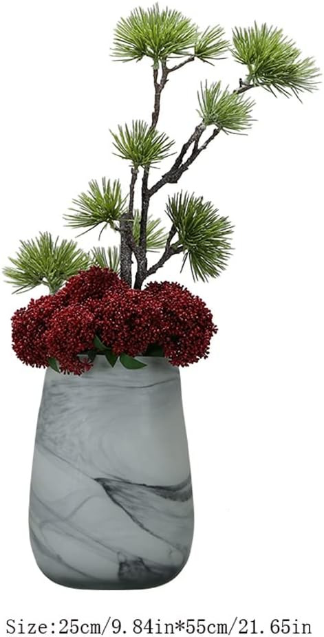 Fake Plants Bonsai Trees Artificial Red Fruit Potted Ornament