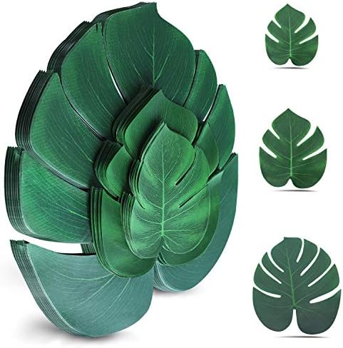 100Pcs Artificial Tropical Monstera Leaves for Home Decor