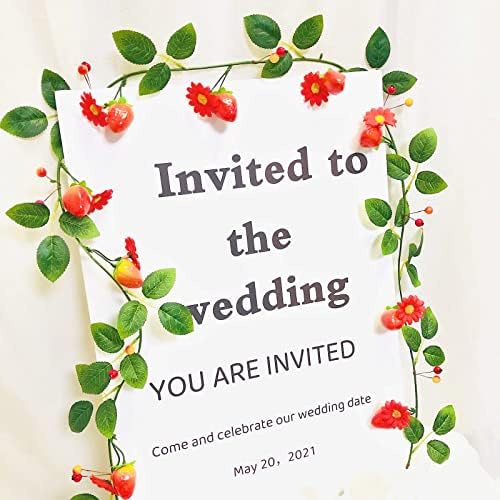 Artificial Strawberry Red Flower Garland for Wedding Home Garden
