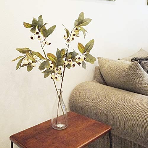 Admired By Nature Artificial Autumn Flowers 29 Inch Faux Loquat Set of 2