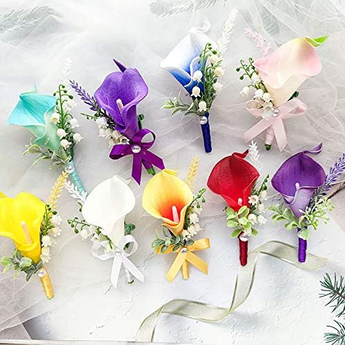 IPOPU 24PCS Artificial Calla Lily Flowers Real Touch White
