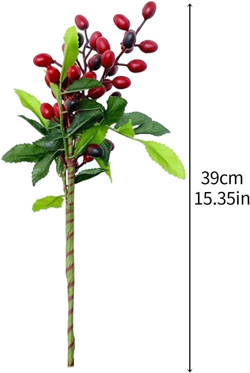 MISNODE 4PCS Artificial Olive Branches with Fruits 1