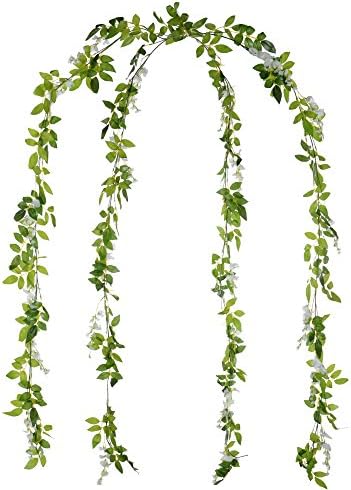 DearHouse 4Pcs 66Ft Artificial Wisteria Garland