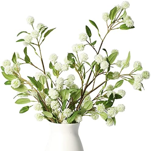 MelorcaGuilla Artificial Plants 4PCS 354 Inch Green Faux Branches for Vase