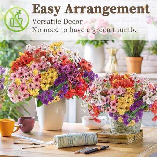 24 Bundle Artificial Flowers 8 Colors