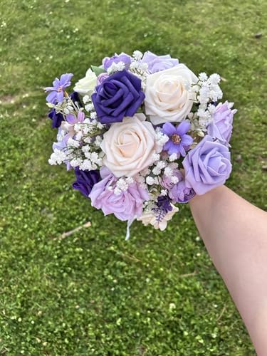 DEEMEI 6pcs Artificial Babys Breath Flowers White Gypsophila Bouquets
