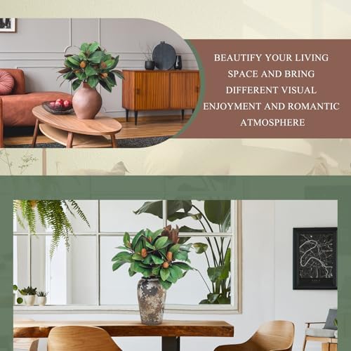10 Pcs Artificial Magnolia Branches 32 Inch Decor