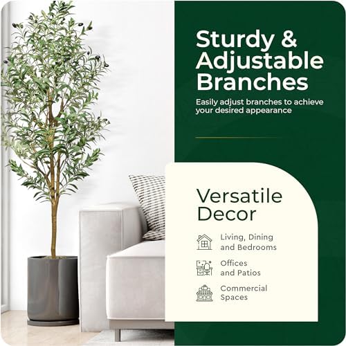 Faux Olive Tree 5ft - Artificial Indoor Decor with Pot