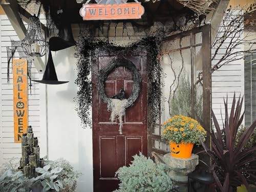 RECUTMS Artificial Hanging Plants 2Pcs Black Ivy Garland