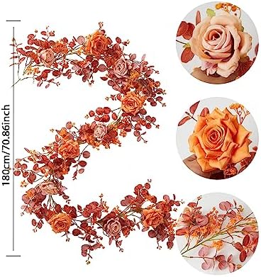 Annas Whimsy 591FT Artificial Eucalyptus Garland with Flowers 1