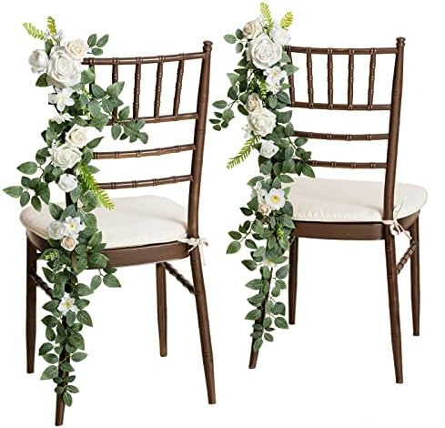 Lings Moment 10pcs Wedding Chair Decorations Aisle Floral Swag