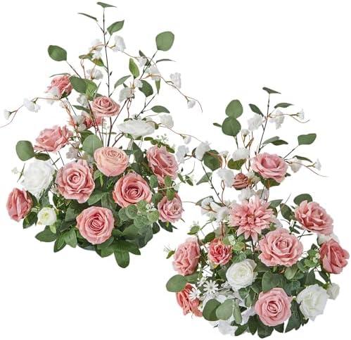 Serwalin Artificial Flowers Wedding Aisle Decor 2pcs