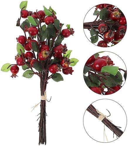 HEALLILY Group of 5 Artificial Pomegranate Berries Floral Decor
